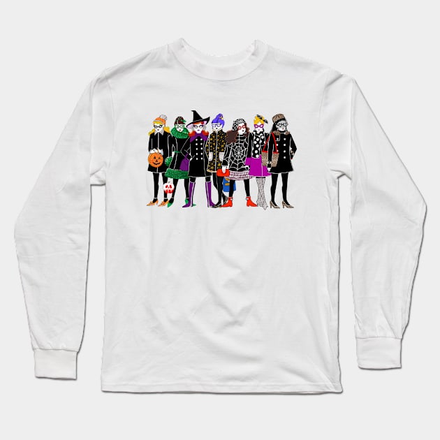 The Witches of the Week Long Sleeve T-Shirt by Illustrating Diva 